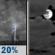 Wednesday Night: A slight chance of showers and thunderstorms before 9pm. Mostly cloudy, with a low around 36. Northeast wind 0 to 10 mph. Chance of precipitation is 20%. New rainfall amounts less than a tenth of an inch possible. Wednesday Night: Slight Chance Showers And Thunderstorms then Mostly Cloudy