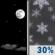 Tonight: Mostly Clear then Chance Snow Showers