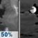 Friday Night: A chance of showers and thunderstorms before midnight. Mostly cloudy, with a low around 39. South wind 0 to 10 mph. Chance of precipitation is 50%. New rainfall amounts less than a tenth of an inch possible. Friday Night: Chance Showers And Thunderstorms then Mostly Cloudy