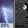 Tonight: A slight chance of showers and thunderstorms before midnight. Mostly cloudy, with a low around 53. Southwest wind 5 to 10 mph. Chance of precipitation is 20%. Tonight: Slight Chance Showers And Thunderstorms then Mostly Cloudy