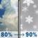 Wednesday: Rain showers likely before 9am, then showers and thunderstorms between 9am and 5pm, then a slight chance of thunderstorms and a chance of rain and snow showers. Mostly cloudy, with a high near 48. South wind 10 to 15 mph. Chance of precipitation is 90%. New rainfall amounts between a tenth and quarter of an inch possible. Wednesday: Showers And Thunderstorms